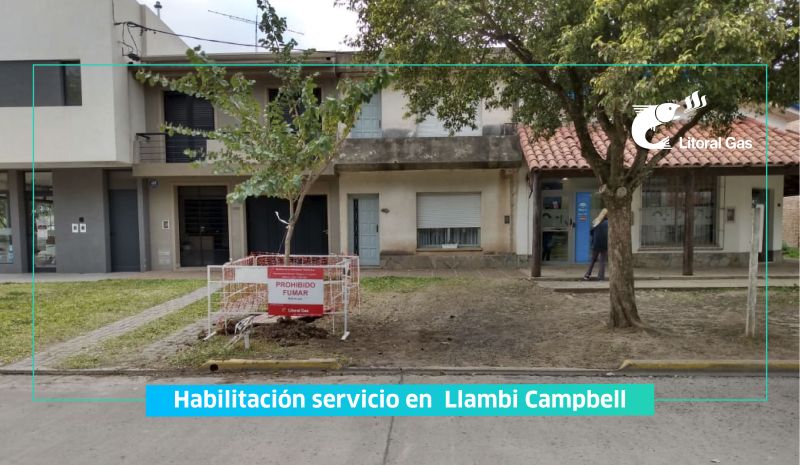 LITORAL GAS: Ampliación de la red, habilitando el servicio de gas en la Comuna de Llambi Campbell, provincia de Santa Fe